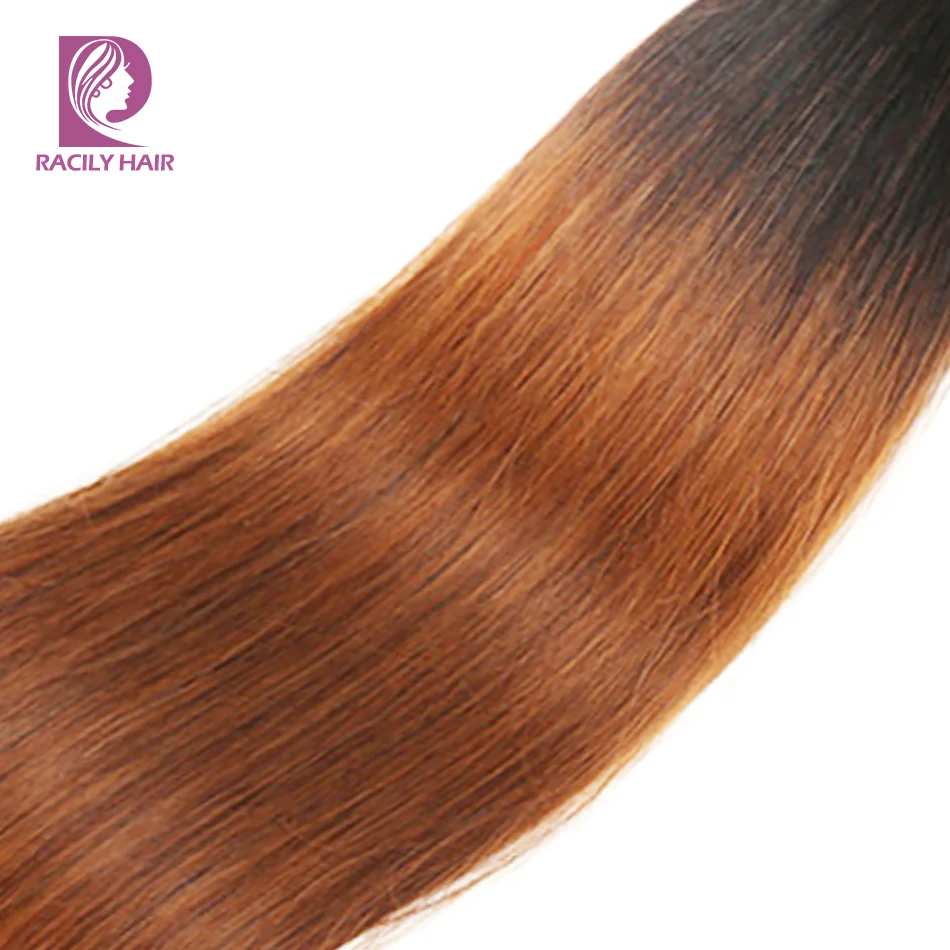 Пучки прямых и волнистых волос Racily T1B/30 Омбре перуанские пучки 1/3/4 штуки