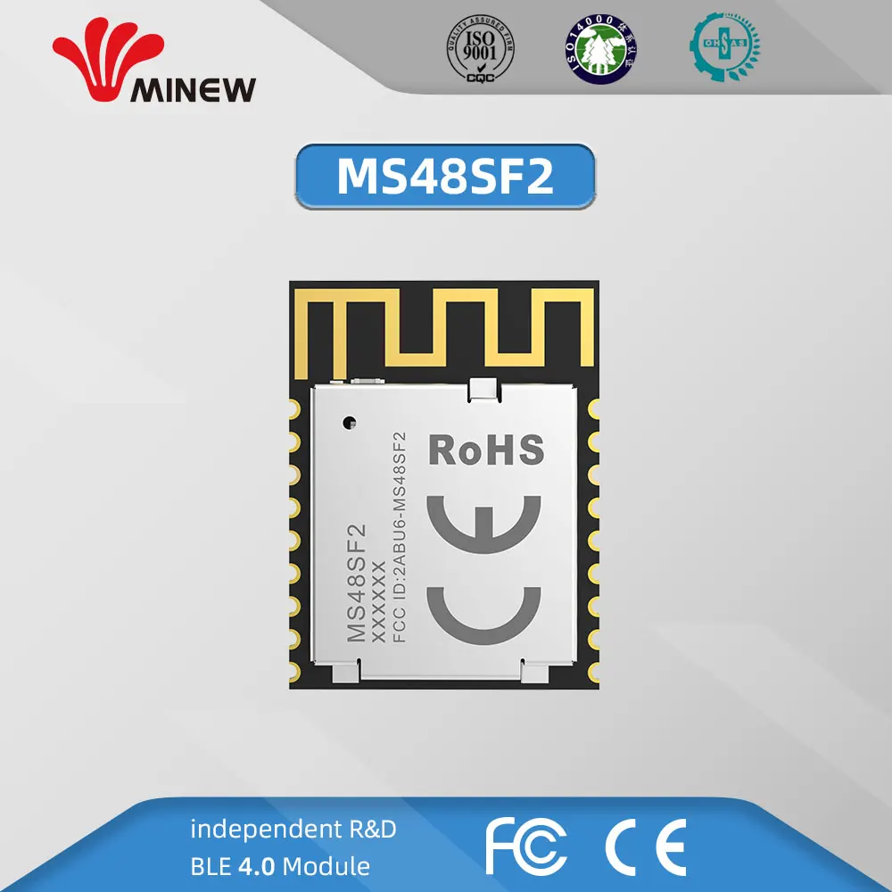 Малый размер (16 × 12 2 мм) BLE 4 0 модуль с Uart Slave до 60 метрового рабочего