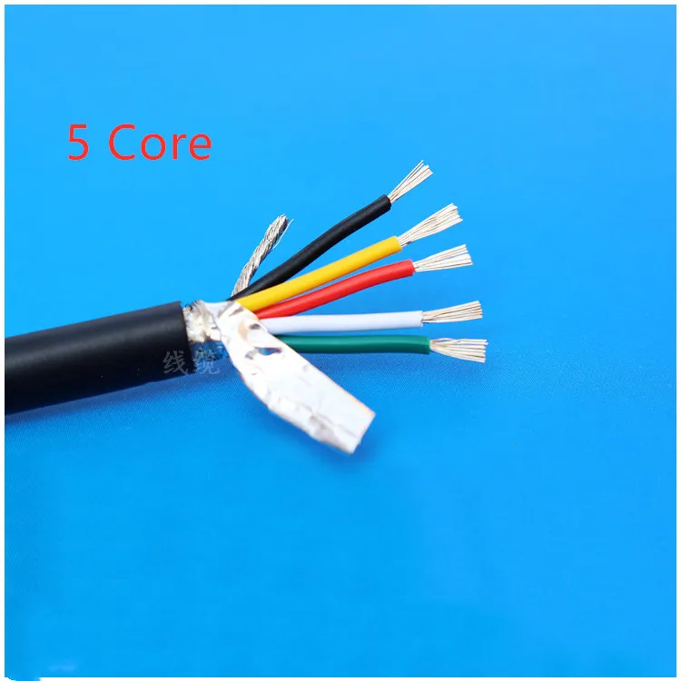 5 м UL2464 # экранированная сигнальная линия 2 ядра 3 4 ядер 6 8*24 22AWG многоядерный кабель