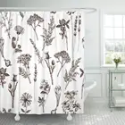 Занавеска для душа, с растительным рисунком, с пряностями и травами