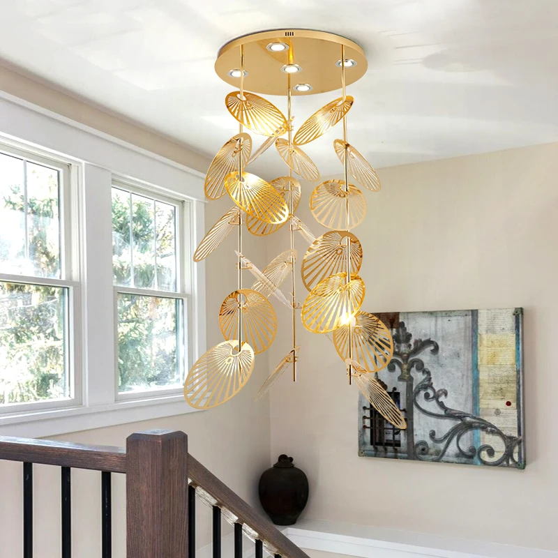 Светильник роскошная люстра отельный светильник креативный дуплекс большая