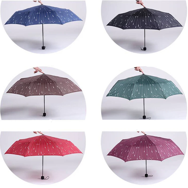 Креативный трехскладной зонт со звездами для съемки дождя женщин и мужчин модный