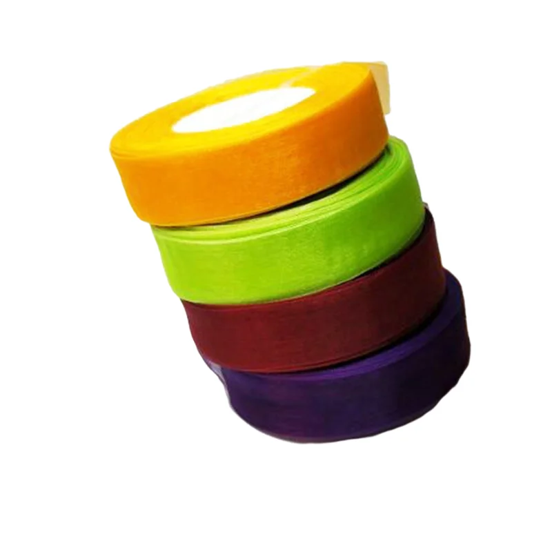 4 рулона прозрачная лента из органзы 200 ярдов 1 дюйм|organza ribbon|ribbon weavingribbon ribbon |