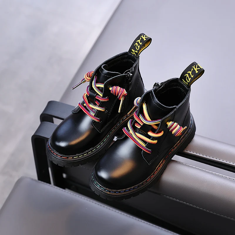 Детские Ботинки Martin из натуральной кожи осень 2020 Новый британский стиль женская