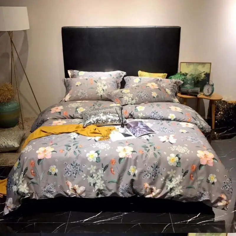 Простой комплект постельного белья с наволочкой пододеяльник набор простыня