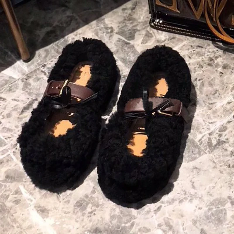Zapatos mujer; обувь на плоской подошве; женские лоферы; Женская шерстяная обувь на платформе; Балетки с круглым носком; scarpe donna; слипоны; Buty Damskie; балетки на плоской подошве