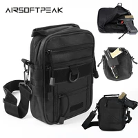 tactical shoulder sling bag military concealed gun bag carry handgun pistol holster pouch hunting edc tool pack messenger bag