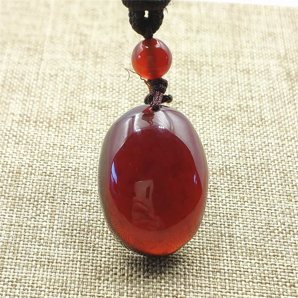 Подвеска с натуральным гранатом и красным кристаллом 23x16x9 мм | Подвески