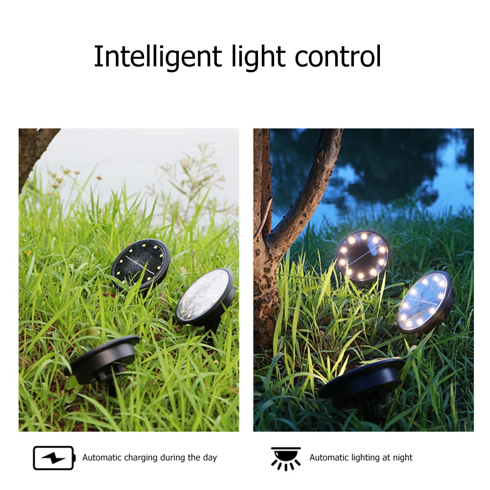 

Home Garden Under Ground Lamp Solar Ground Lights 10 LED Waterproof Outdoor Garden Landscape Pathway Lawn Lamp
