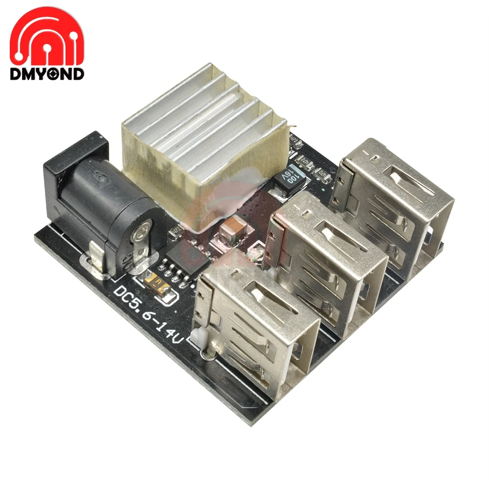 DC-DC 9 В/12 В до 5 В 8A Шаг вниз зарядное устройство банка доска для Arduino 3 USB мини зарядный модуль понижающий преобразователь