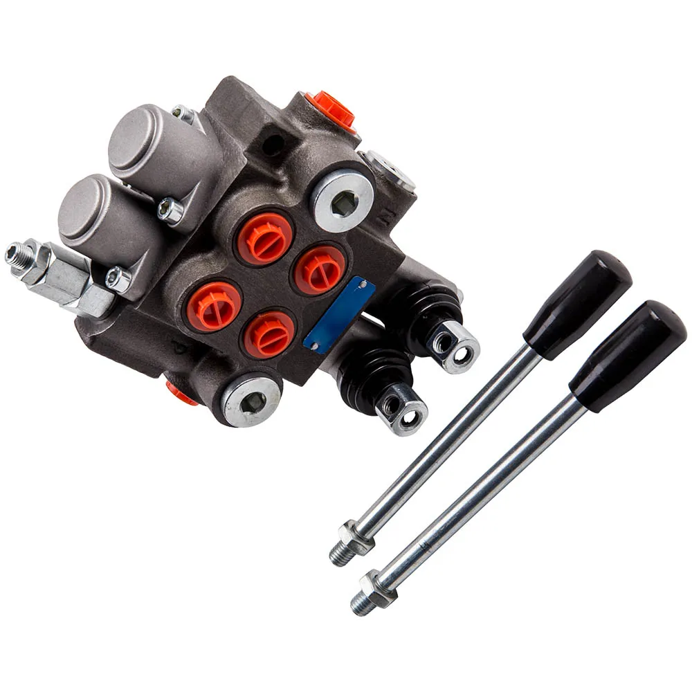 

2-шпульный гидравлический направленный регулирующий клапан 11gpm для небольших тракторов двойного действия 3/8 "BSPP