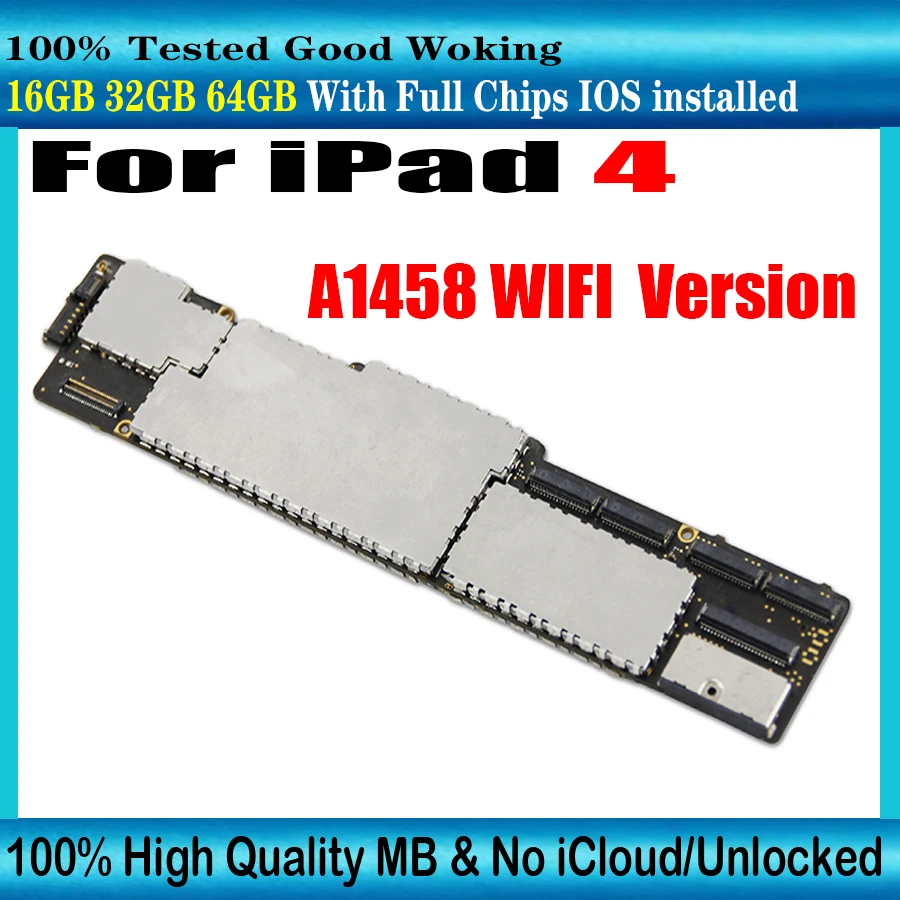 Оригинальная разблокированная материнская плата A1458 с Wi-Fi для ipad 4 16 ГБ 32 64 полные