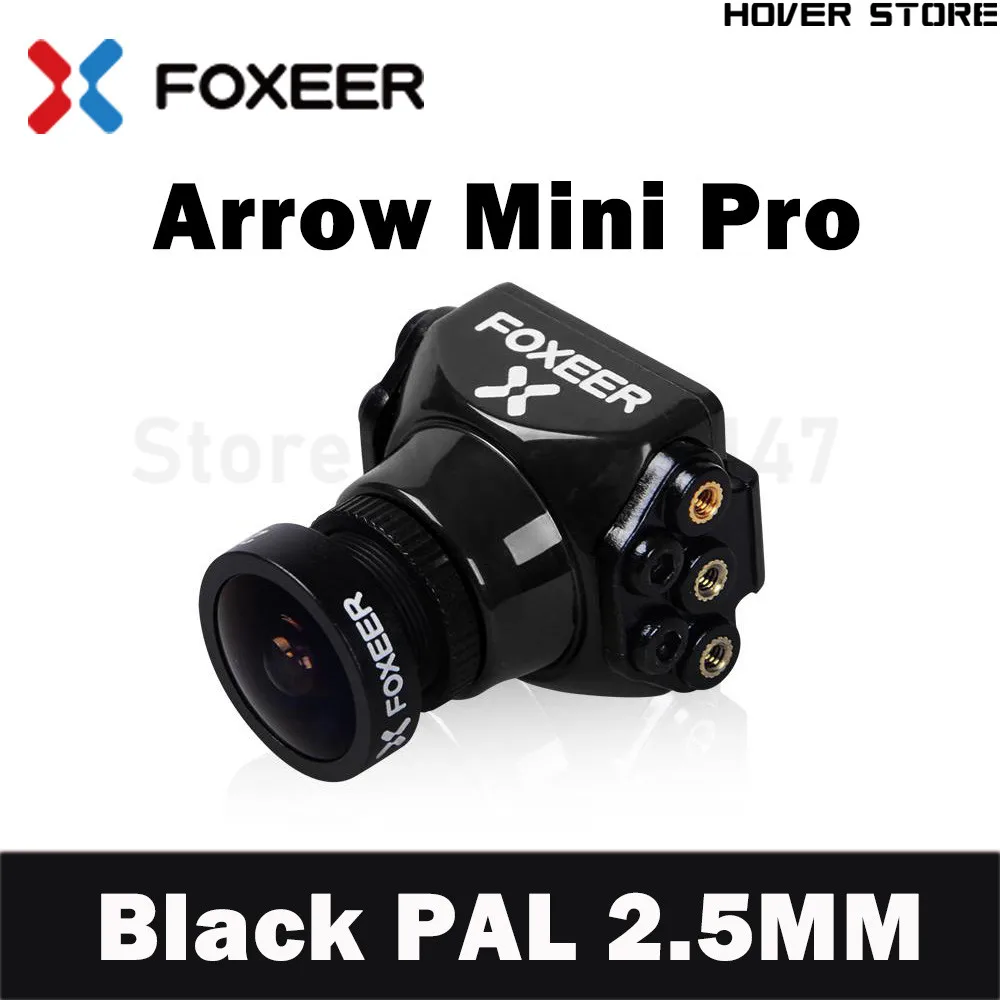 Высококачественный Foxeer Arrow Mini/standard/Micro Pro PAL FPV камера 1,8/2,1 мм с OSD черный/синий/красный для FPV RC Дрон - Цвет: Mini Black 2.5