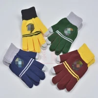 anime academic style logo cosplay gloves warmth riding whole finger knitting gloves prop