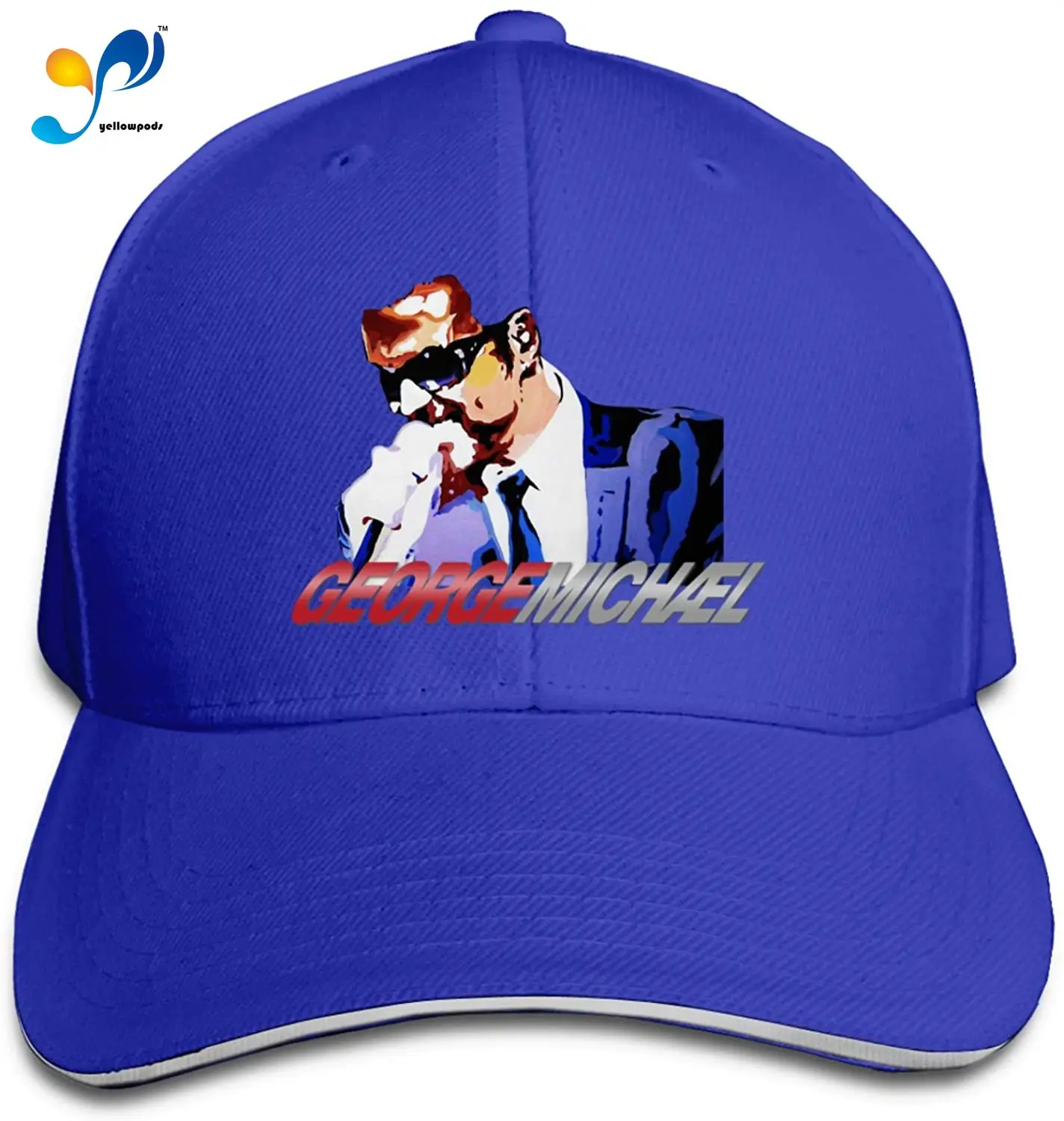

ME COO Womens & Men's Adjustable Baseball Hats 3D Printed George Michael Sandwich Trucker Hat Unisex