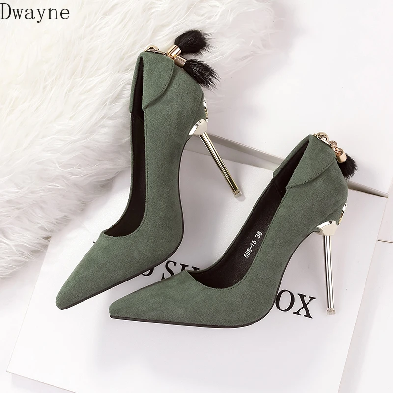 Новинка весны 2019 черные пикантные тонкие туфли на высоком каблуке с острым