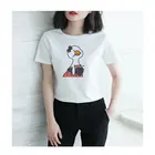 Лидер продаж, летняя Милая Короткая модная женская футболка с милым мультяшным принтом утки, Повседневная модная рубашка в стиле Харадзюку, футболка