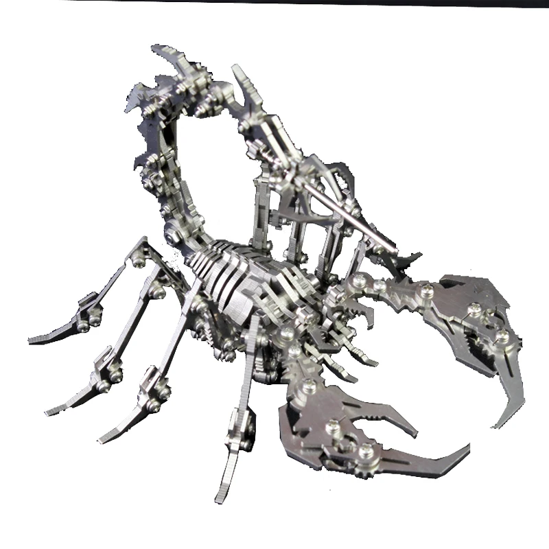 3d Metal Modele Detachable Robot Insecte Scorpion Produit Fini Aucun Assemblage Intelligence Jouets Anniversaire Cadeau Decoration Artisanat Leather Bag