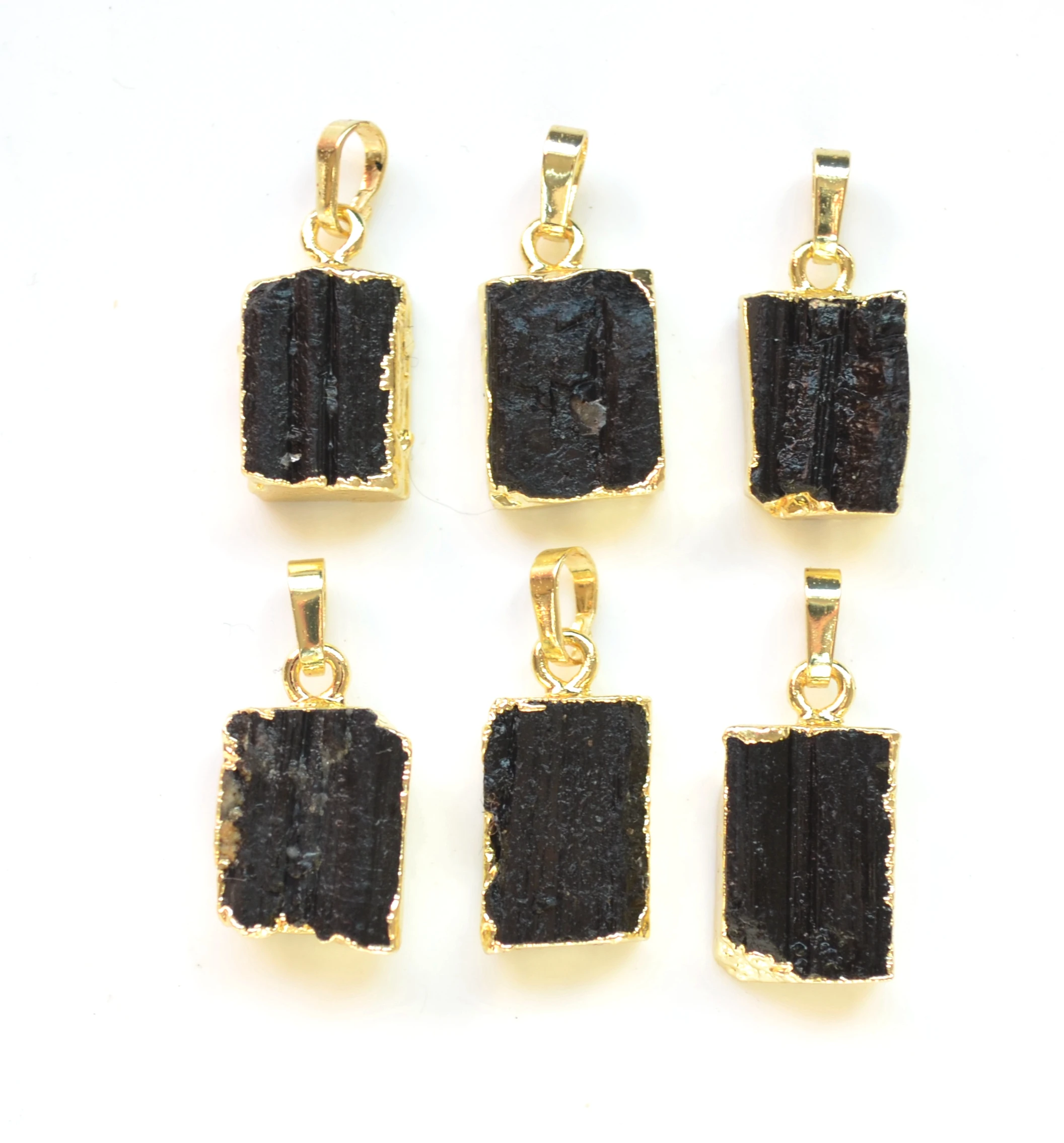 

Подвеска из необработанного черного турмалина для ожерелья, ювелирных изделий