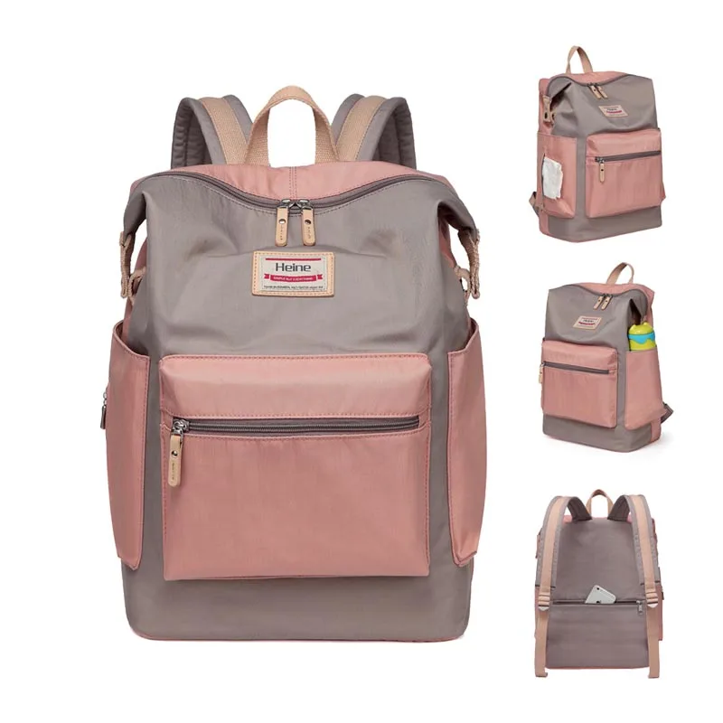 Heine-Bolsa de lactancia informal, bolsa de viaje, mochila para mam&aacute;, bolsa para pa&ntilde;ales, termo port&aacute;til, accesorios para beb&eacute;-0