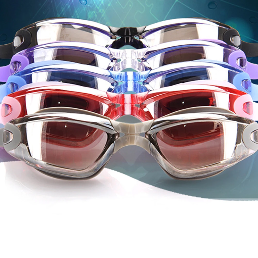 Очки для плавания с головной уборкой зажимом носа водонепроницаемые очки