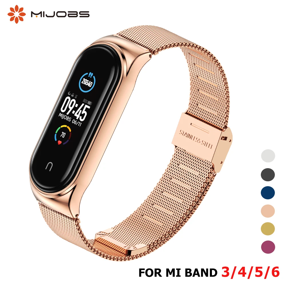 Металлический ремешок для Mi Band 5 6 браслет из нержавеющей стали 4 band Correa 3 Xioa