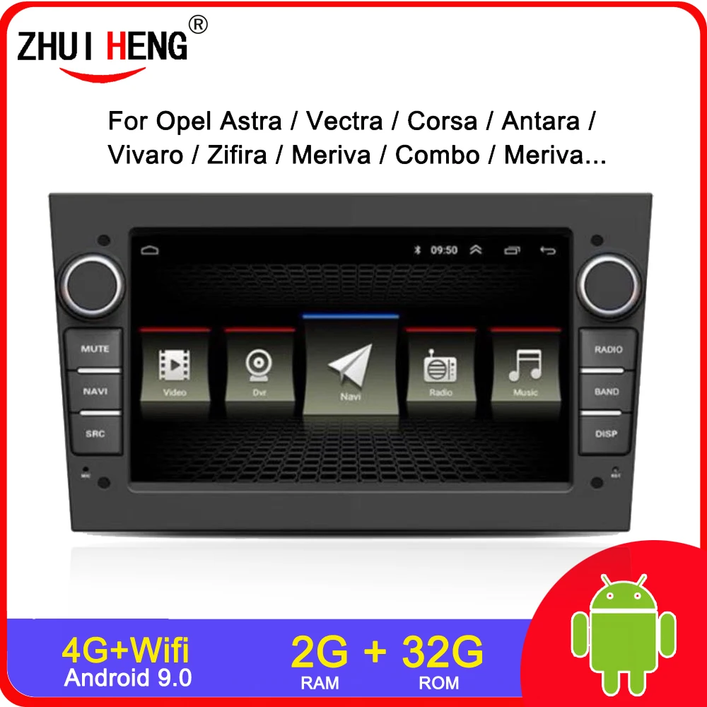 2G 32G Android 9 0 2 DIN автомобильное радио для opel Astra H G J Vectra Antara Zafira Corsa Vivaro Meriva Veda Vauxhall