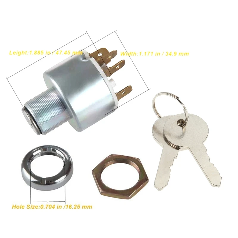 Водонепроницаемый стартовый переключатель ключа зажигания с 3 позициями 5