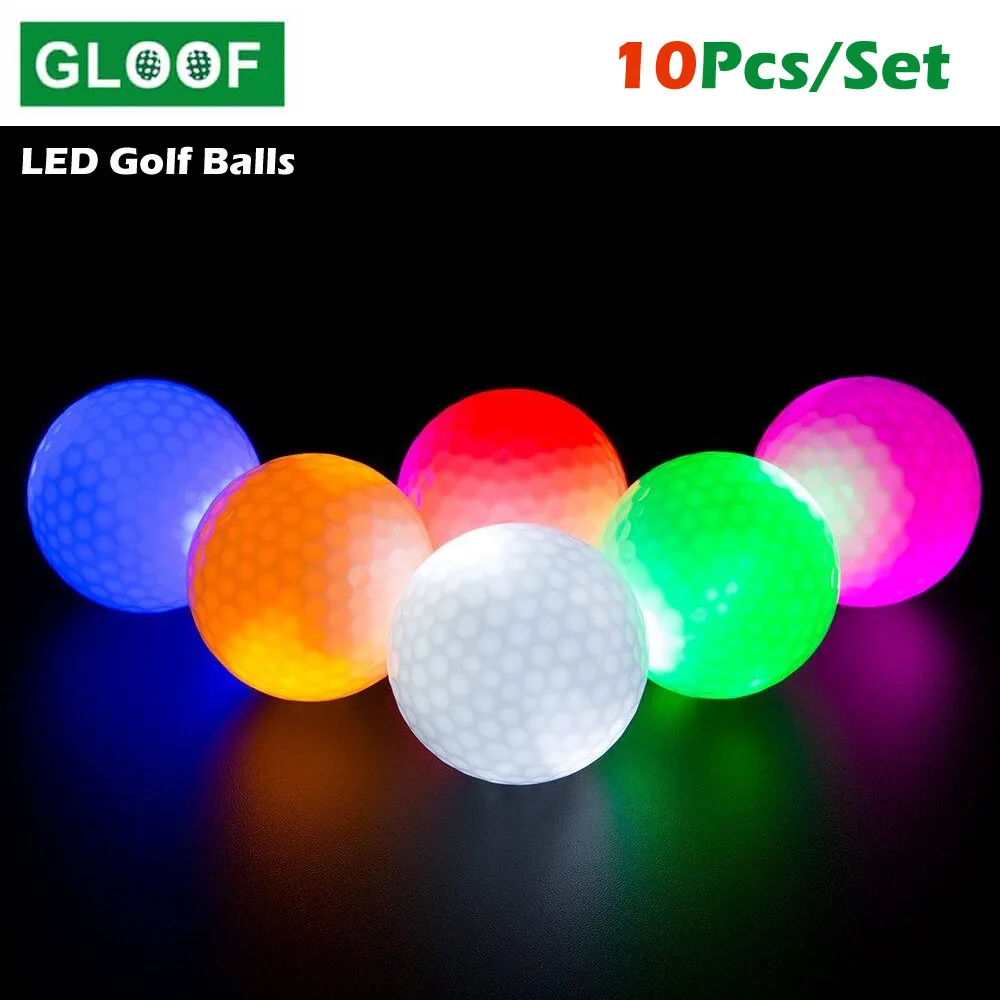 Мячи для гольфа со светодиодной подсветкой, светящиеся в темноте мячи для игры в гольф, разные цвета, тренировочные мячи для гольфа, подарки,...