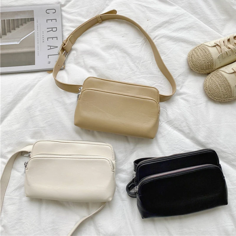 Поясная Сумка ZD1607 черная водонепроницаемая из искусственной кожи |