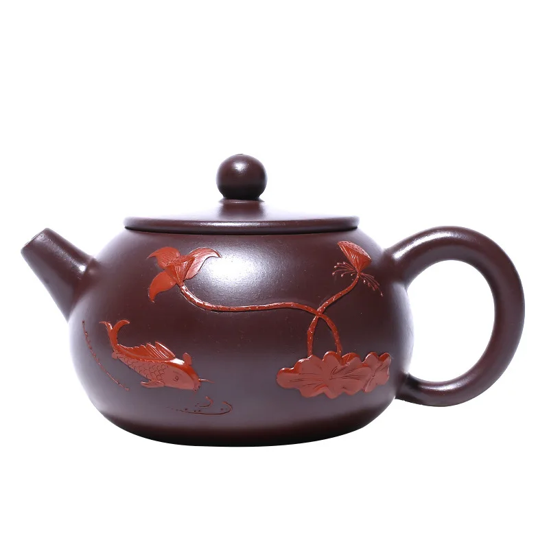 

Yuqu round pearl Yixing purple clay teapot and purple vermilion clay teapot