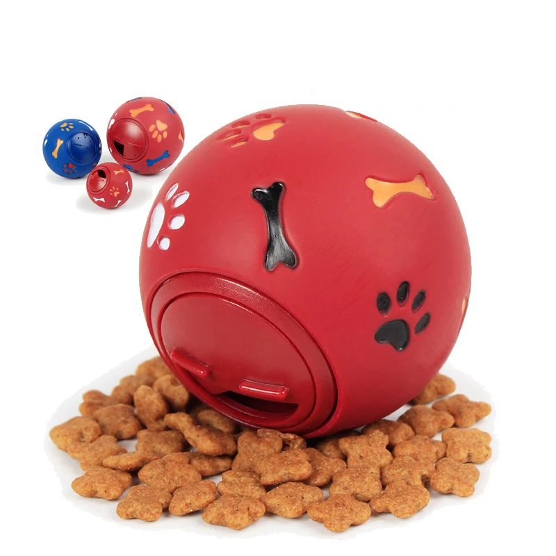 Игрушка для собак резиновый мяч жевательный диспенсер утечка пищи игровой