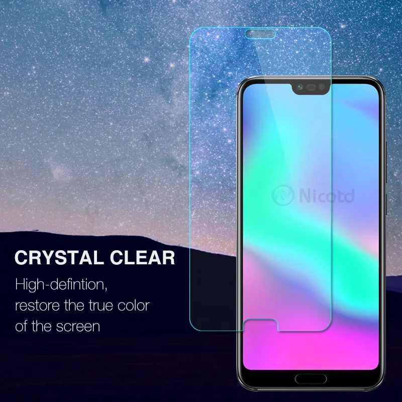 Закаленное стекло Nicotd Премиум Защитная пленка для Huawei Y9 2019 G6 G7 P8 Lite Y5 2018 Honor 6 7 8x 4c 9