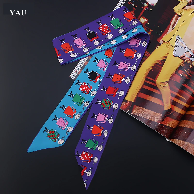 Бренд 95 см * 5 милый детский ремешок для сумки маленький шарф женский шелковый