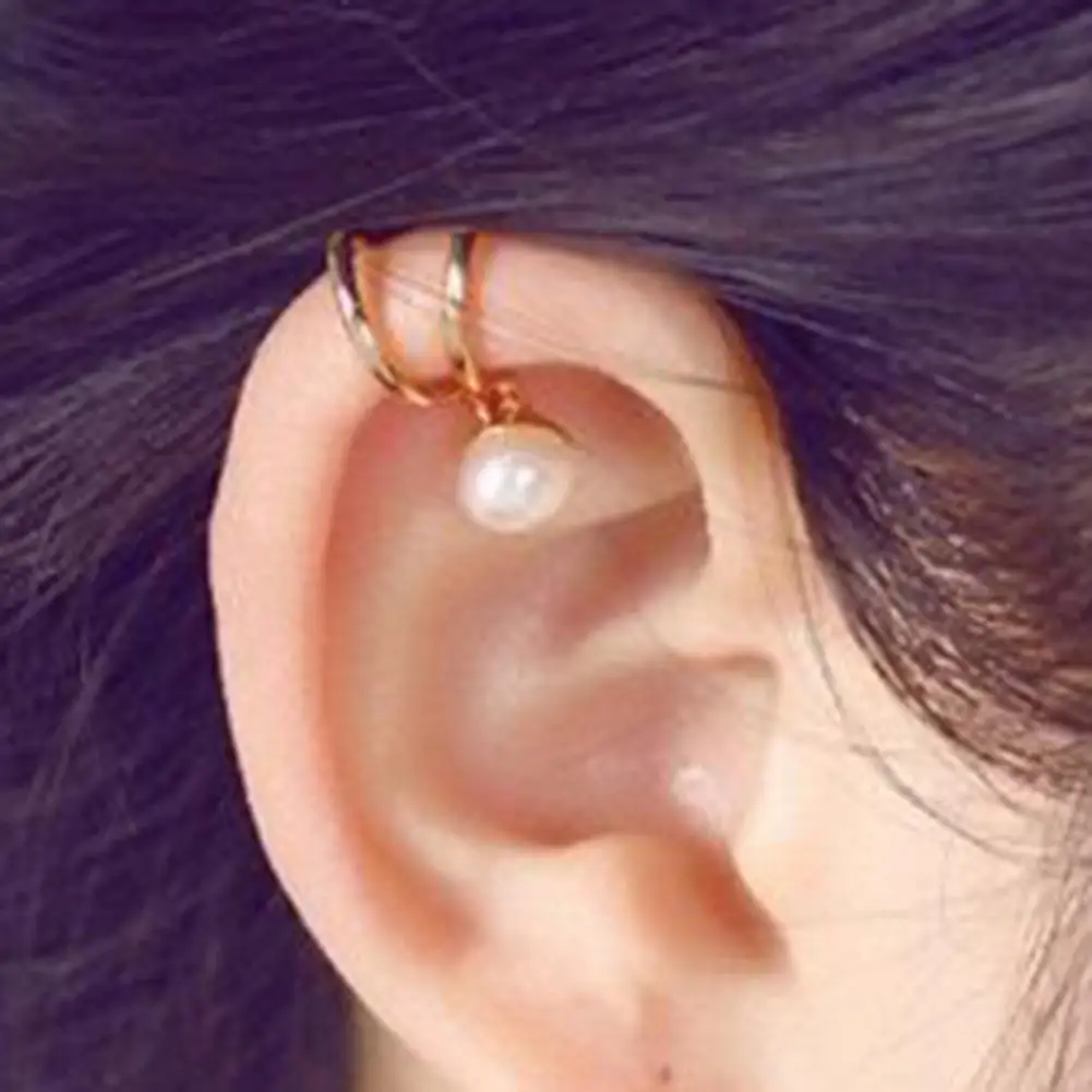 

80%HOT2Pcs Ear Cuffs U Shape Elegant Women Five-pointed Star Earrings for Dating