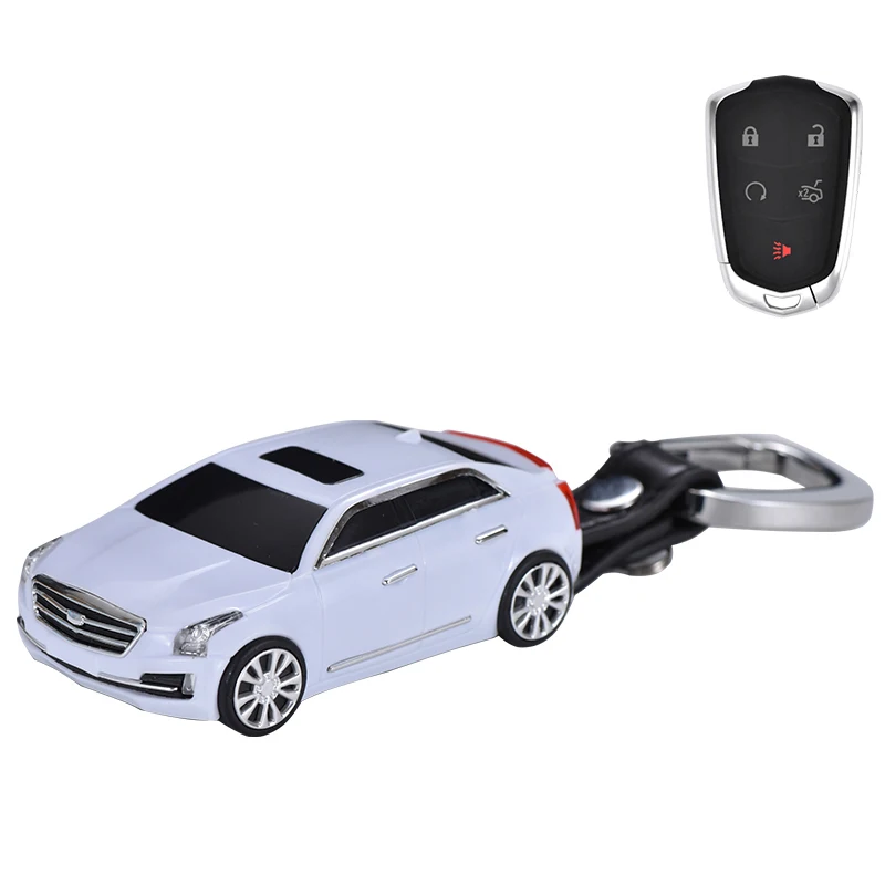 

Handmade ABS Car Model Shape Car Key Case Cover Fob Chain Remote Protector Shell Suitable for Cadillac ATS XTS XT5 XT4 CT6 XT6