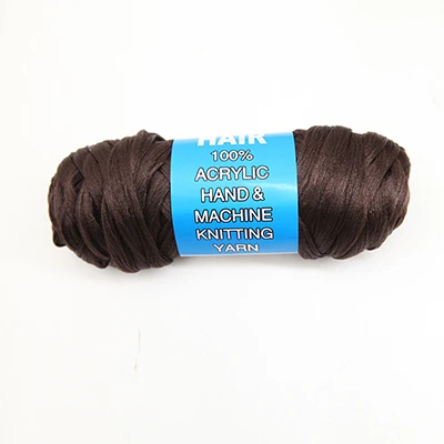 Dark Brown Meetee 3 шт. полипропиленовые африканские волосы пряжа для плетения волос Синтетические волокна парик линия DIY Ручная Шелковая Пряжа Вязание аксессуары - Цвет: Dark Brown