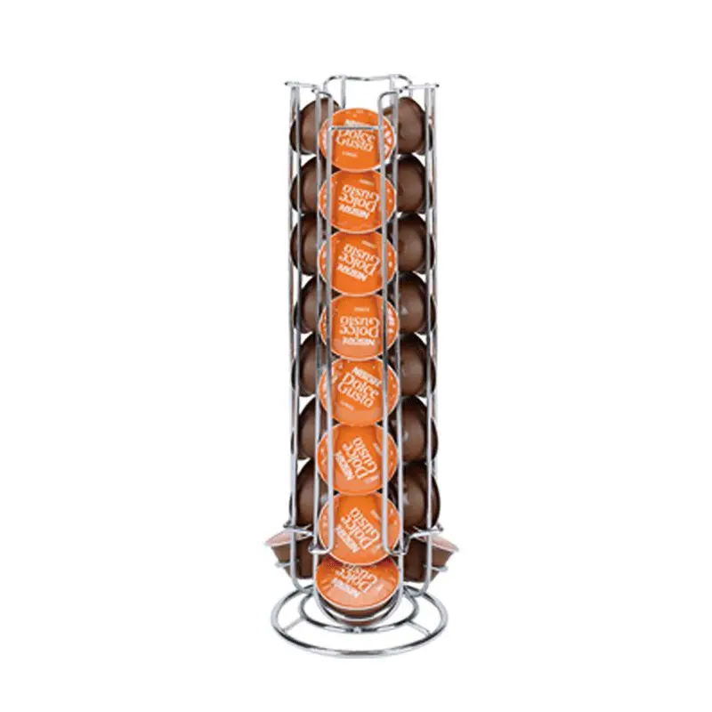 for 24pcs Capsule Металлический держатель кофейных капсул, железная Хромированная Подставка, кофейные капсулы для хранения, металлический держатель кофейных капсул для капсул - Цвет: for 24pcs Capsule