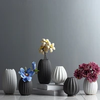 matte ceramic vase home gray seedling bottle simple modern nordic style crafts living room decoration decorations for home