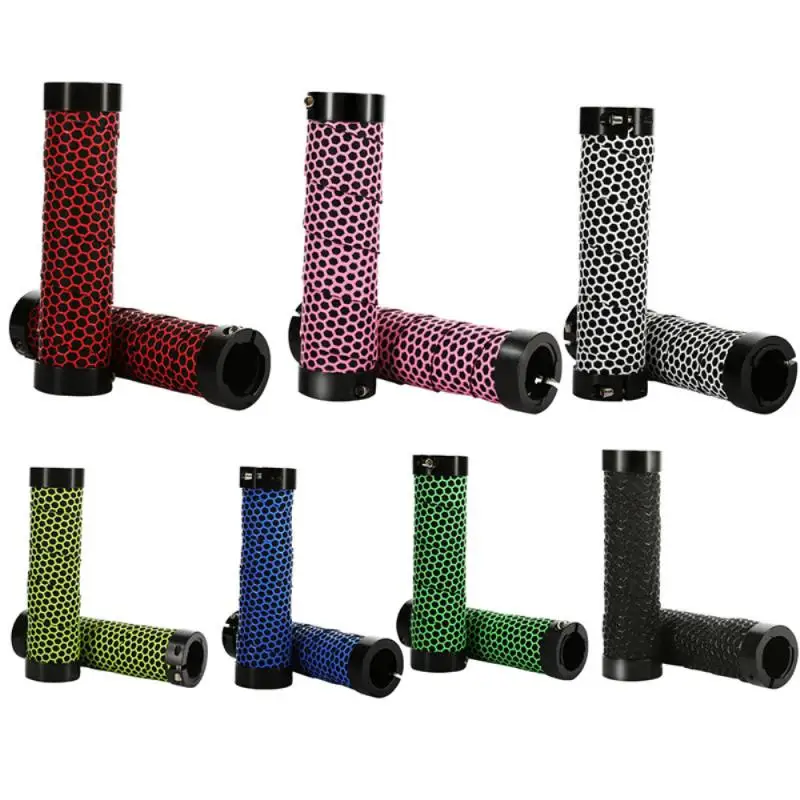 

Newest Mountain Bike Honeycomb Silicone Handle Cover Grips MTB Grips Soft Anti-Slip Bike Grip Handlebar Grips Bicycle Parts