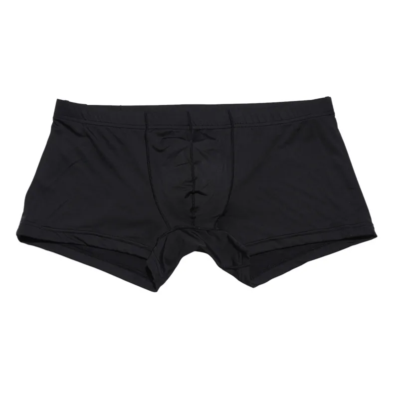 

Men's Solid Ice Silk Underwear Sexy and Breathable Boxer Briefs for Travel and Homewear Male Underpants Homme Boxer Shorts