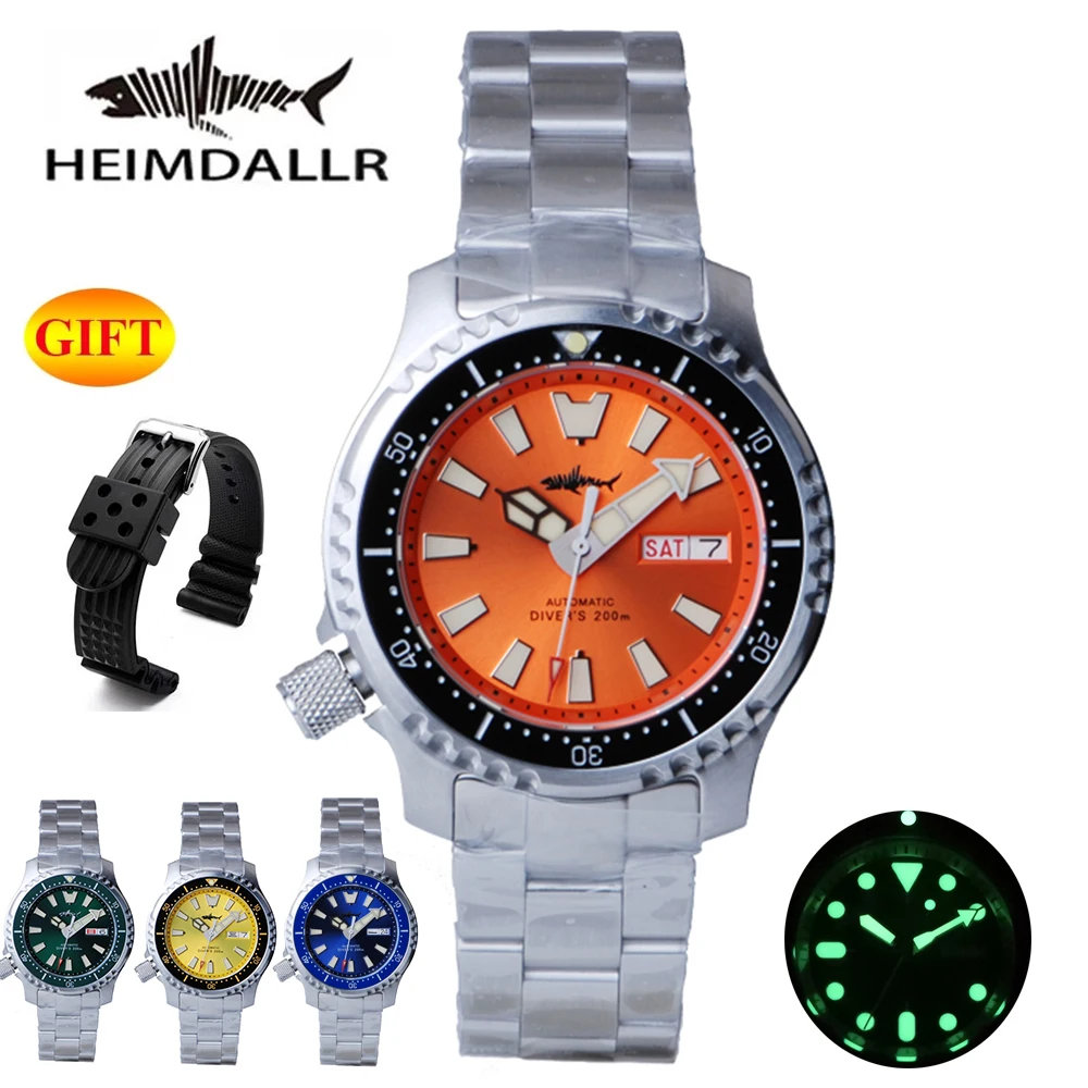 

HEIMDALLR Automatic Watch Men NH36 Mechanical Men's Watches 316L Steel Sapphire Crystal Diver Watch 200M 3C Luminous Dial Luxury