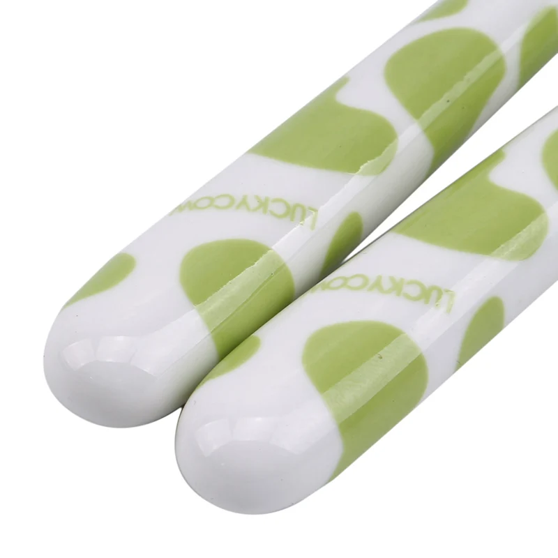 Милая вилка, ложка, набор столовых приборов, мультяшная керамическая ручка из нержавеющей стали, детские палочки для еды, вилка, столовые приборы, портативная посуда