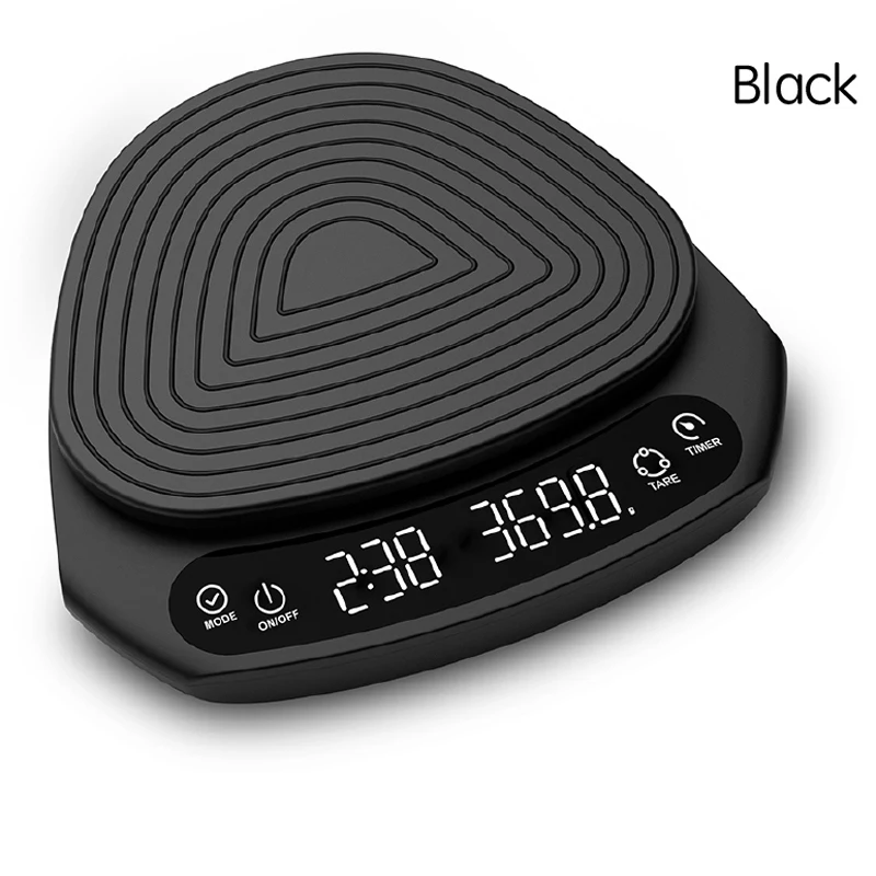 B&aacute;scula de caf&eacute; Digital LED con temporizador, accesorios de caf&eacute; Espresso por goteo, 2kg/0,1g-0