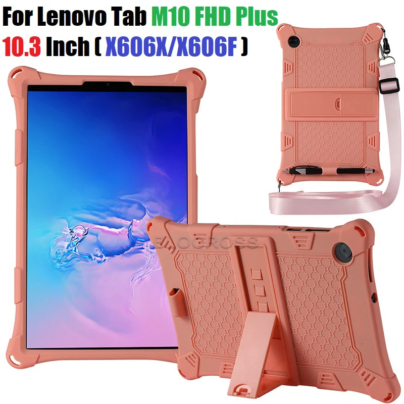 

Soft Silicon Cover for Lenovo Tab M10 FHD Plus 10.3 inch 2020 Case Stand Full Body Slim Cover for TB-X606F TB-X606X with Stylus