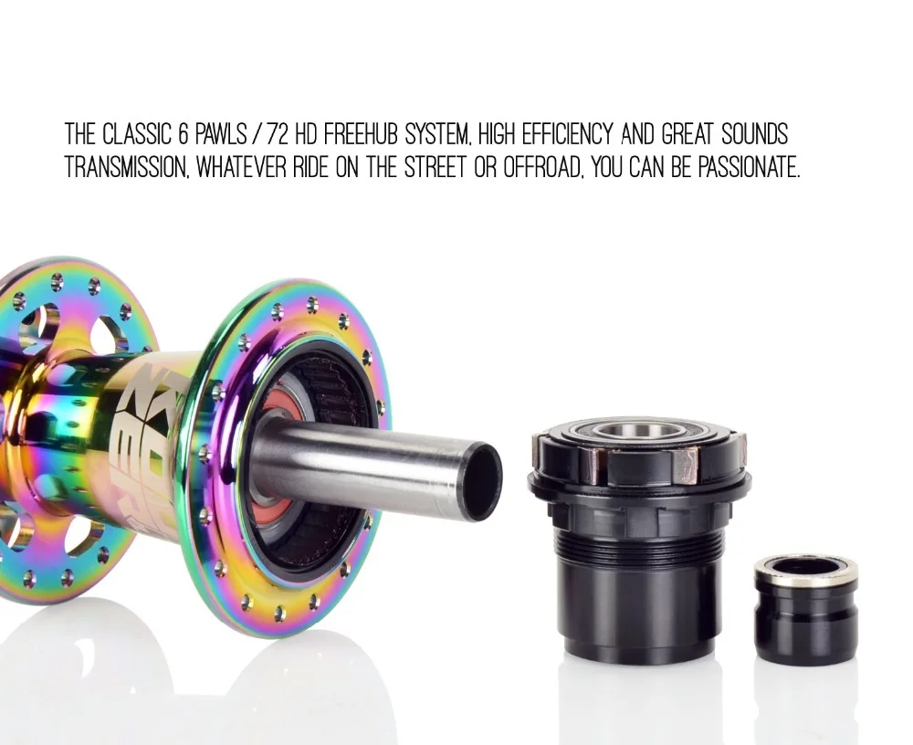 Ступица велосипедная Koozer XM490 PRO 32H разноцветная 4 подшипника ступица дискового