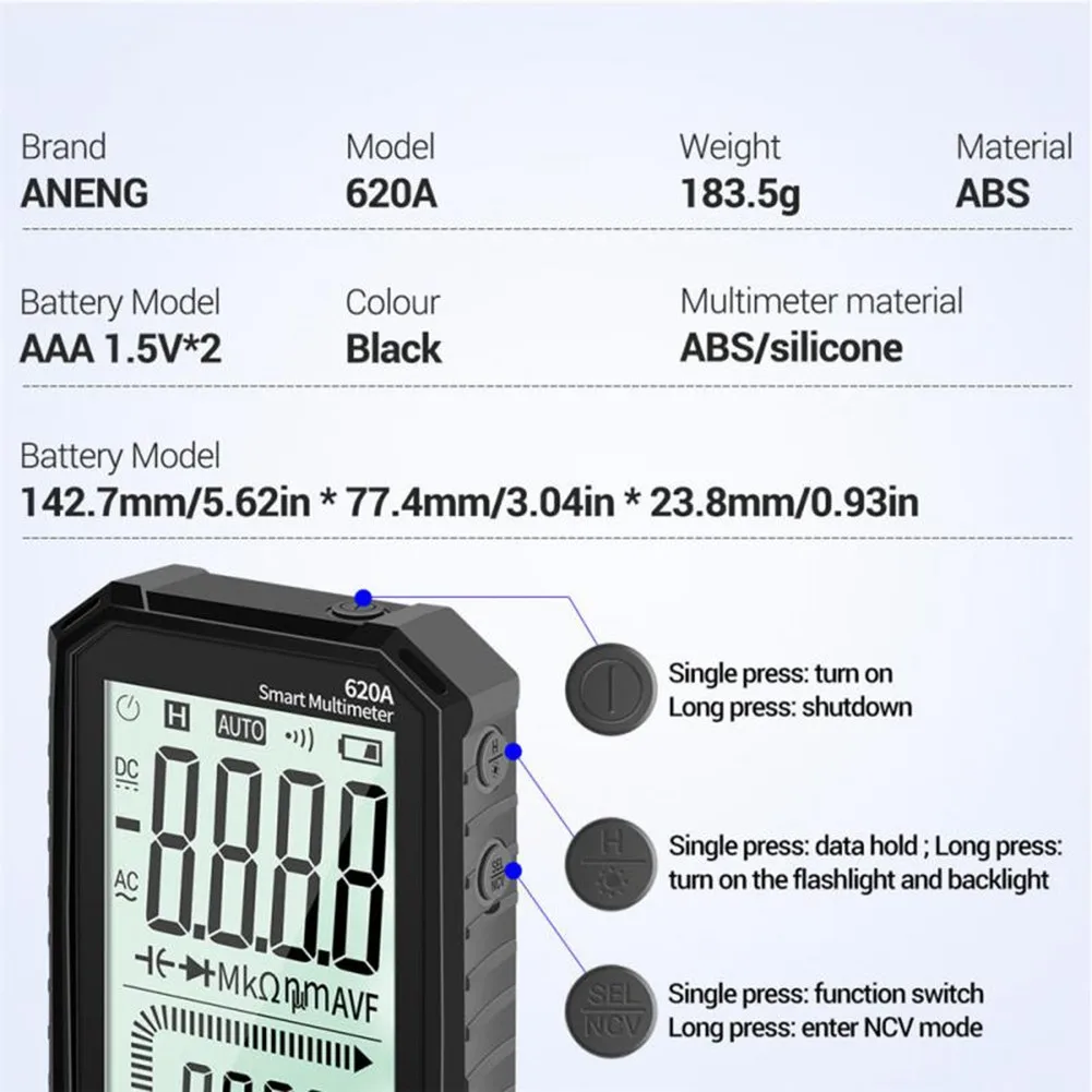 

Accessories Multimeter Digital Display Measurement Tester Tool Workshop