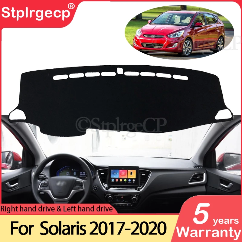 Противоскользящий коврик для Hyundai Solaris 2 Accent 2017 2018 HC накладка на приборную панель