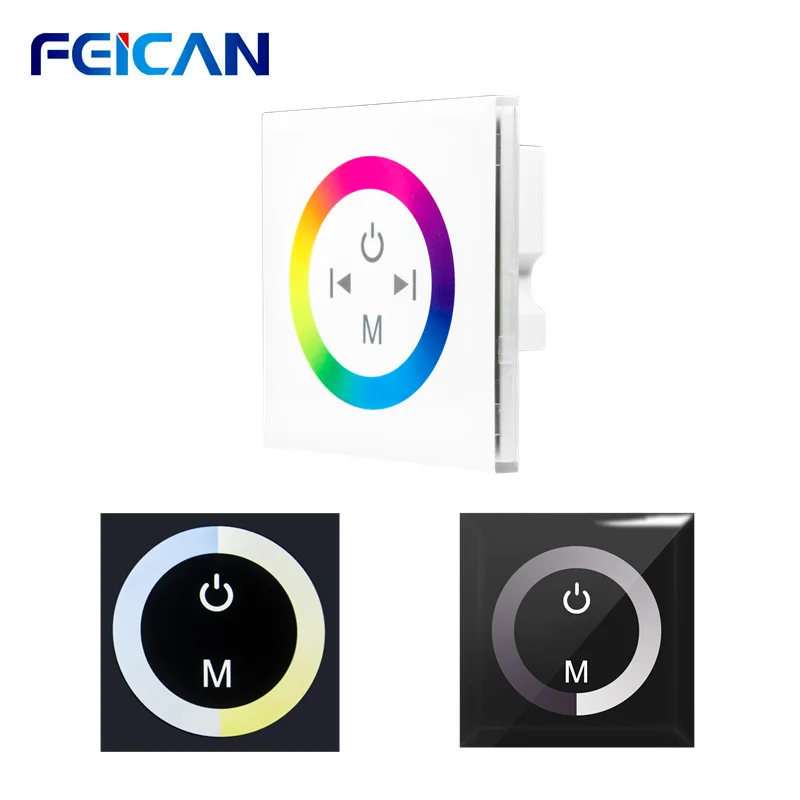 

RGB Controller Smart LED Dimmer Color Tempe Control 12-24V LED Lights Wall Switch Touch Panel for LED Strip Lights LED Lamp
