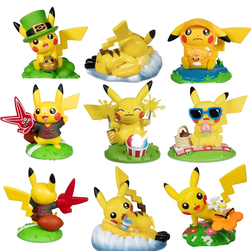 Японские экшн-фигурки Takara Tomy Pokemon куклы Пикачу игры Коллекционные модели игрушки
